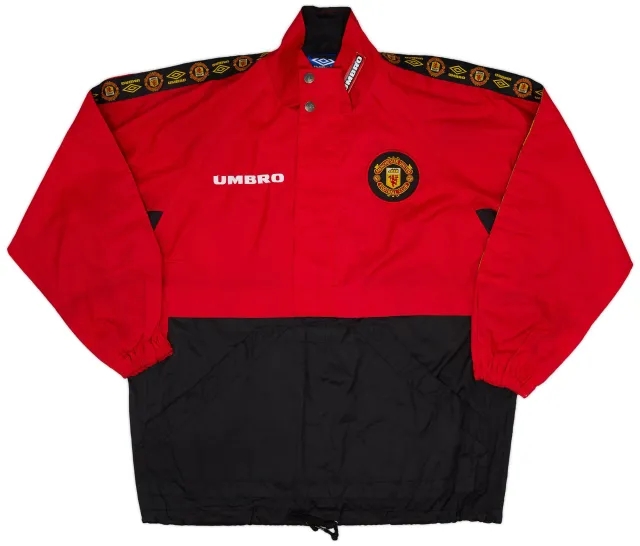 1996-97 Manchester United Umbro 1/2 Zip Drill Top - 9/10 - (S)