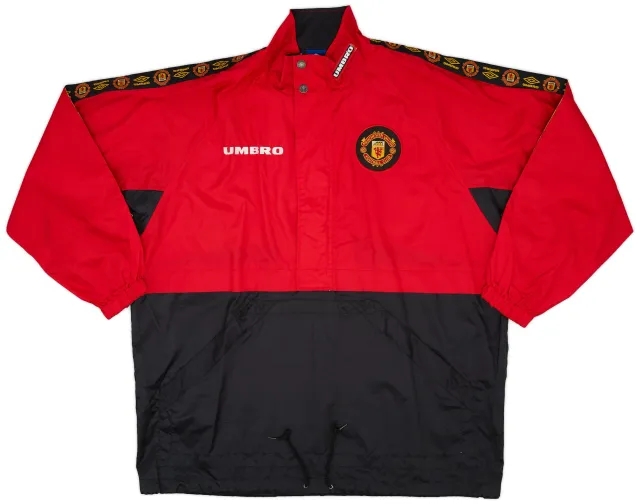1996-97 Manchester United Umbro 1/2 Zip Drill Top - 9/10 - (XL)