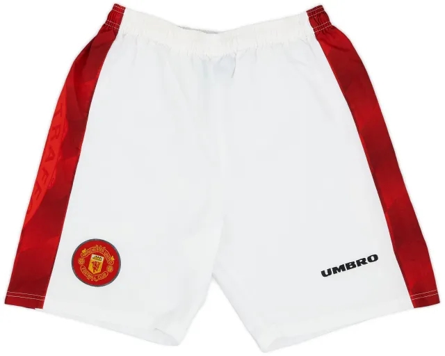Umbro 1996-98 Manchester United Home Shorts - Fair 4/10 - (S)
