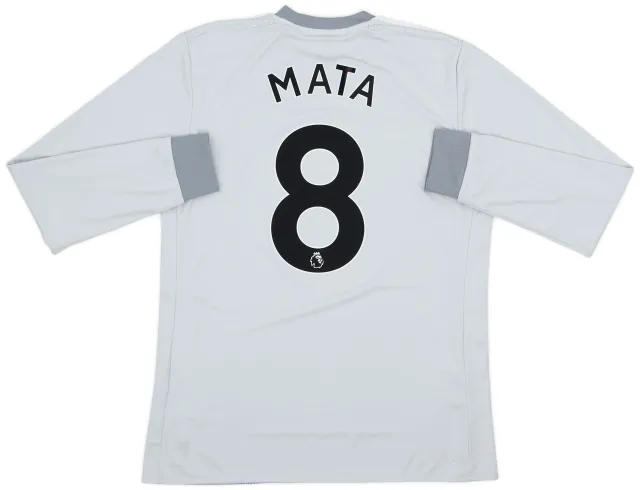 adidas 2017-18 Manchester United Third L/S Shirt Mata #8 - 9/10 - (M)