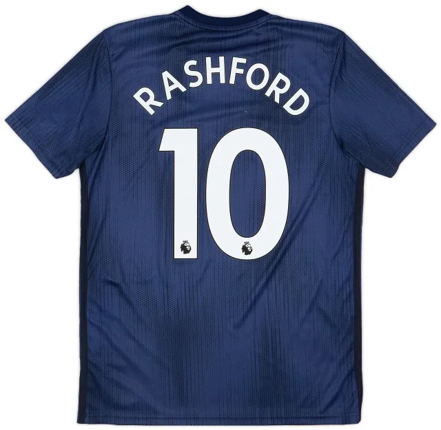 adidas 2018-19 Manchester United Third Shirt Rashford #10 - 6/10 - (M)