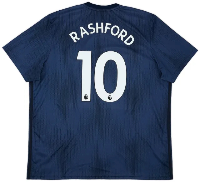 adidas 2018-19 Manchester United Third Shirt Rashford #10 - 9/10 - (XXL)