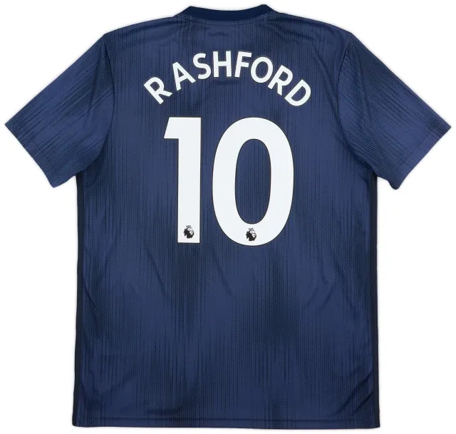adidas 2018-19 Manchester United Third Shirt Rashford #10 - 9/10 - (L)