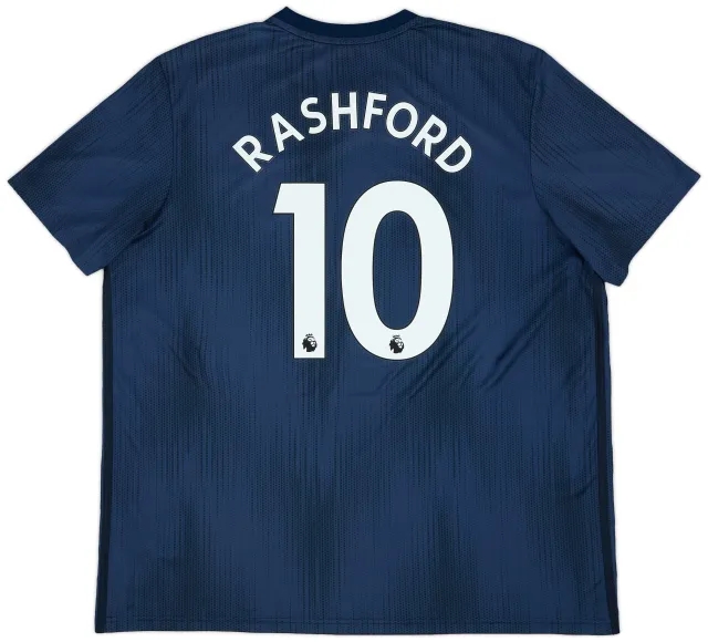 adidas 2018-19 Manchester United Third Shirt Rashford #10 - 8/10 - (XXL)