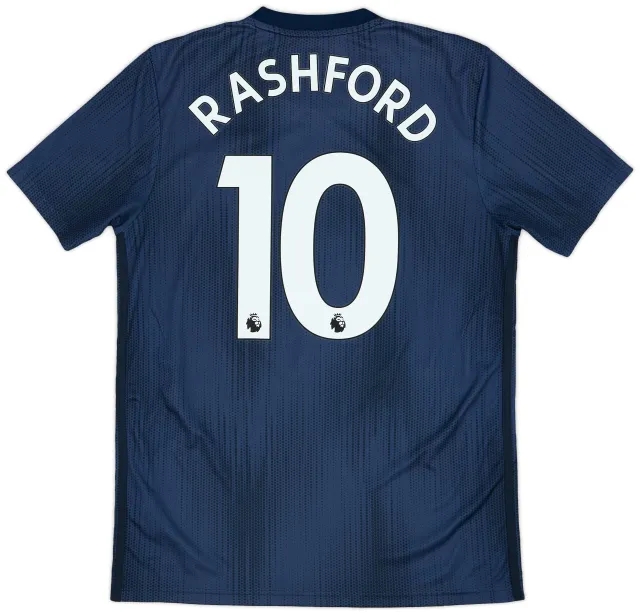 adidas 2018-19 Manchester United Third Shirt Rashford #10 - 8/10 - (M)