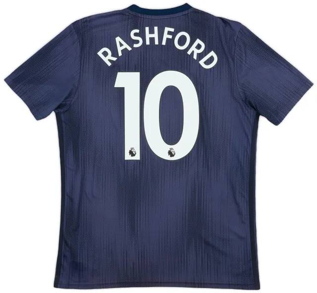 adidas 2018-19 Manchester United Third Shirt Rashford #10 - 8/10 - (M)