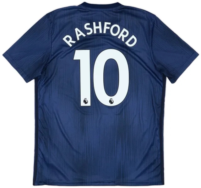 adidas 2018-19 Manchester United Third Shirt Rashford #10 - 5/10 - (L)