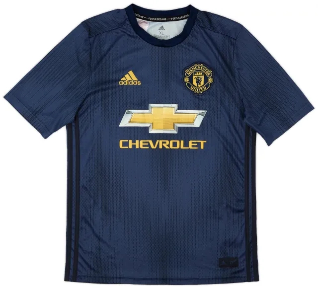 adidas 2018-19 Manchester United Third Shirt - 7/10 - (XL.Boys)