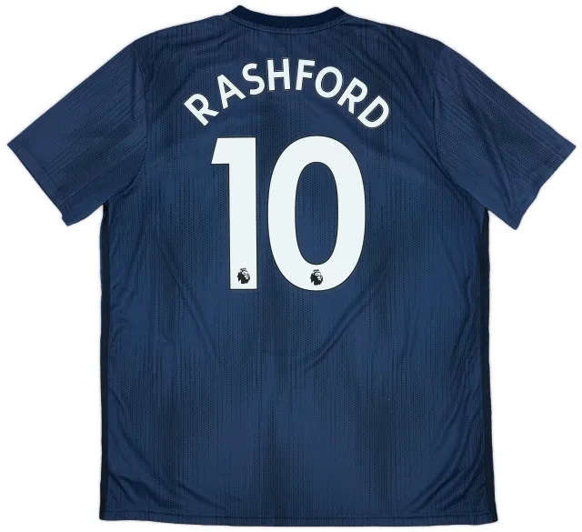 adidas 2018-19 Manchester United Third Shirt Rashford #10 - 7/10 - (XL)