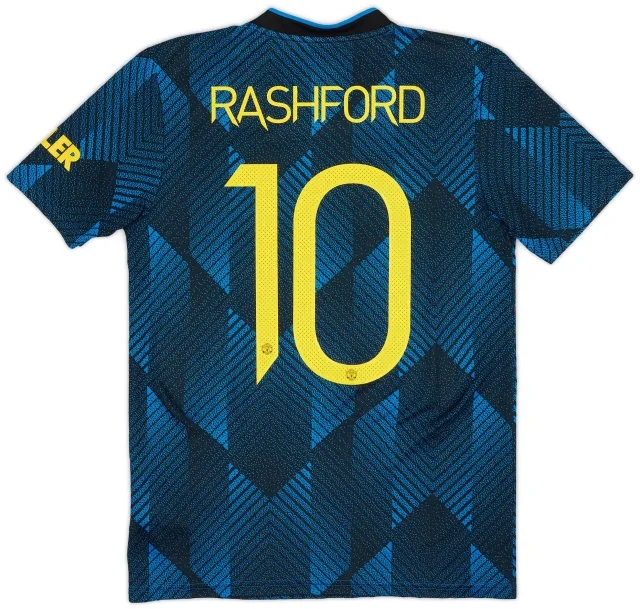 adidas 2021-22 Manchester United Third Shirt Rashford #10 - 9/10 - (S)