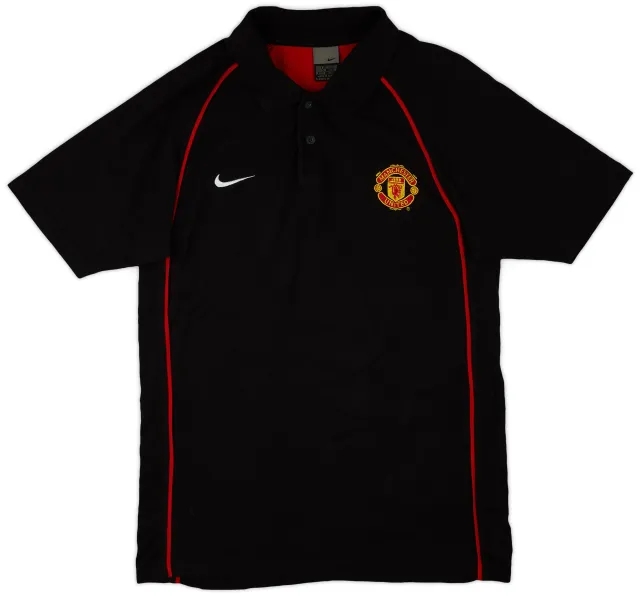 2004-05 Manchester United Nike 1/4 Zip Polo Shirt - 8/10 - (L)