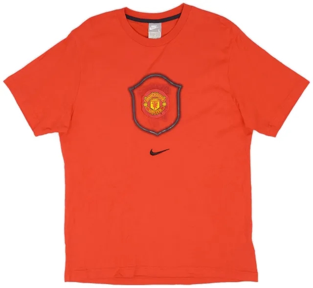 2007-08 Manchester United Nike Cotton Tee - 9/10 - (L)