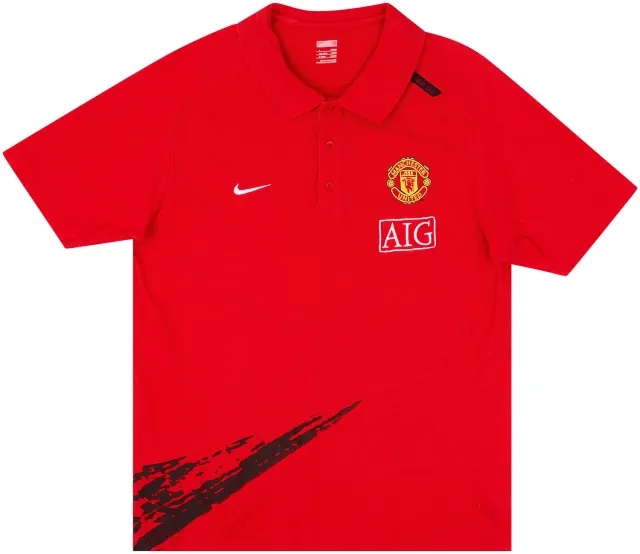 2007-08 Manchester United Nike Polo Shirt - 5/10 - (L)
