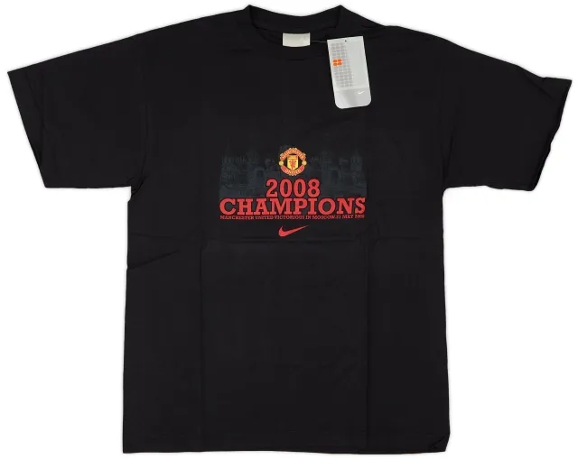 2007-08 Manchester United Nike 'Champions' Cotton Tee (XL.Boys)