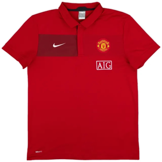 2009-10 Manchester United Nike Polo Shirt - 9/10 - (L)