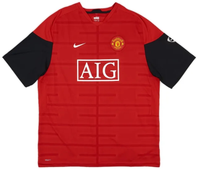 2009-10 Manchester United Nike Training Shirt - 8/10 - (L)