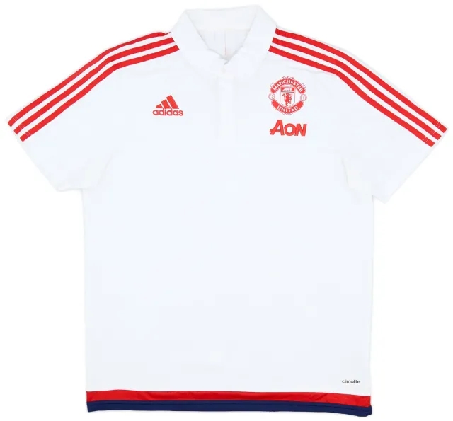 2015-16 Manchester United adidas Polo Shirt - 7/10 - (L)
