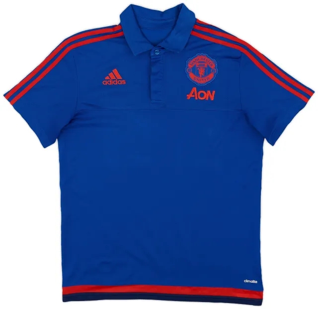 adidas 2015-16 Manchester United Polo Shirt - 9/10 - (M)
