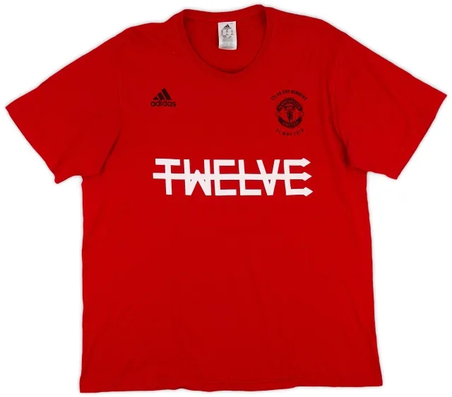 2016-17 Manchester United adidas Cotton Tee - 7/10 - (XXL)