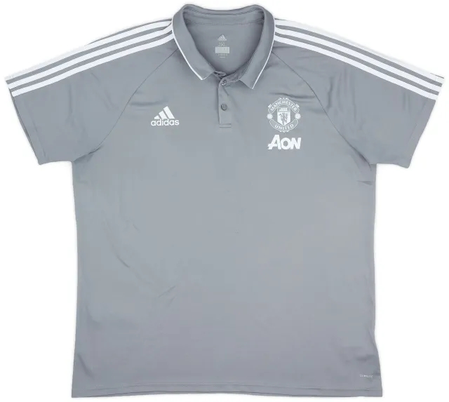 adidas 2017-18 Manchester United Training Polo Shirt - 9/10 - (XXL)