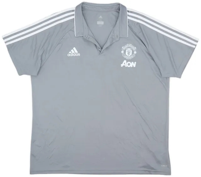 adidas 2017-18 Manchester United Polo Shirt - 9/10 - (XXL)