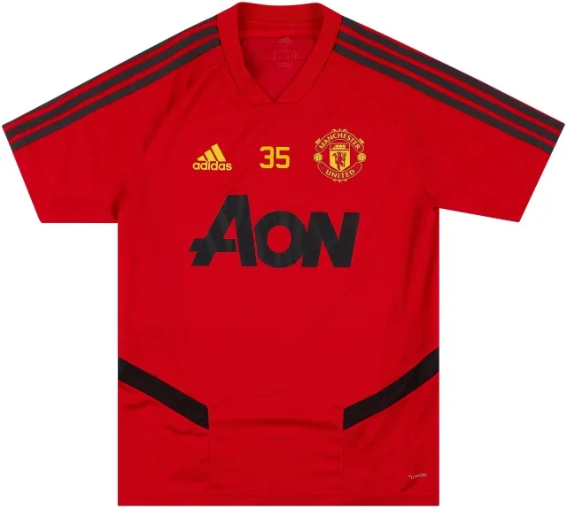 2019-20 Manchester United Player Issue adidas Training Shirt #35 - 8/10 - (S)