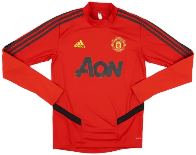 2019-20 Manchester United adidas L/S Sweat Top - 10/10 - (S)