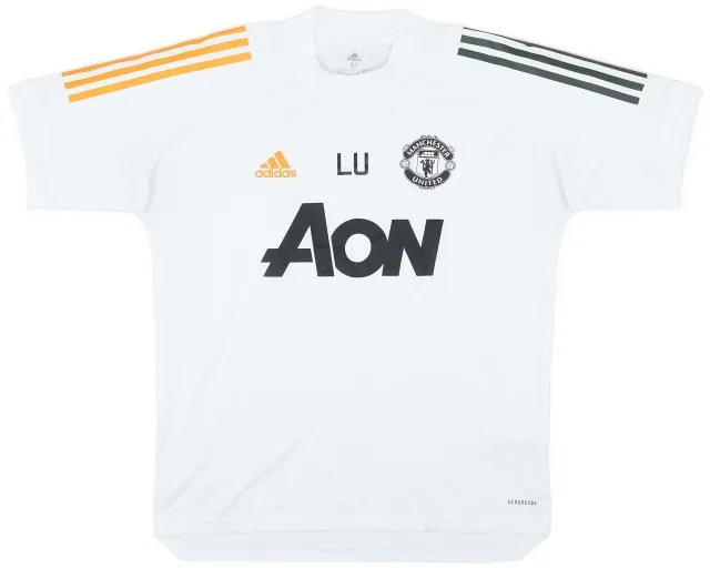 adidas 2020-21 Manchester United Staff Issue Training Shirt 'LU' - 8/10 - (M)