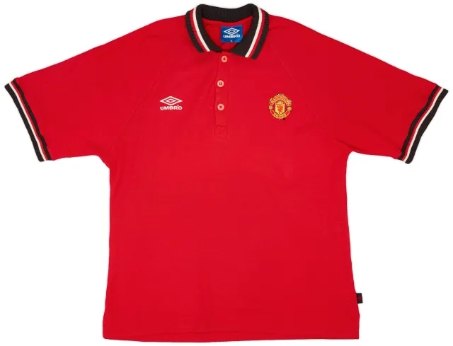 1997-98 Manchester United Umbro Polo Shirt - 8/10 - (XL)