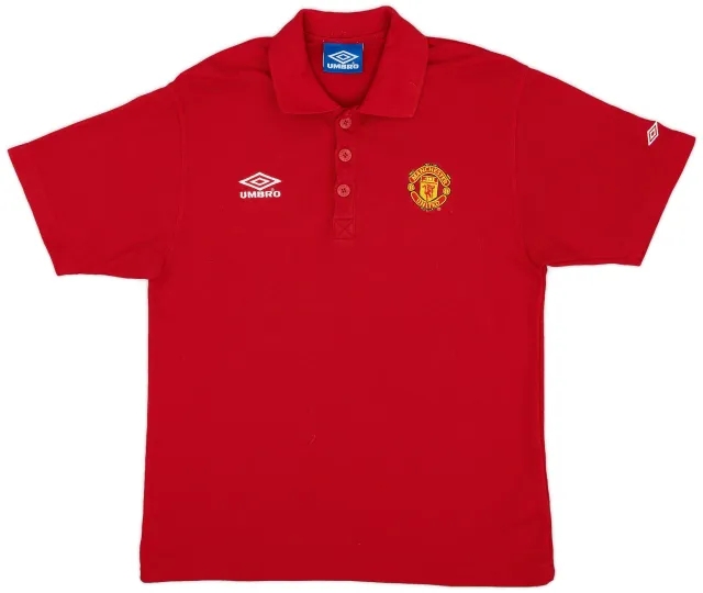 1998-99 Manchester United Umbro Polo Shirt - 9/10 - (M)