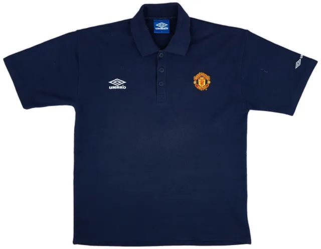 1998-99 Manchester United Umbro Polo Shirt - 8/10 - (L)