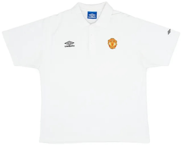 1998-99 Manchester United Umbro Polo Shirt - 9/10 - (L)