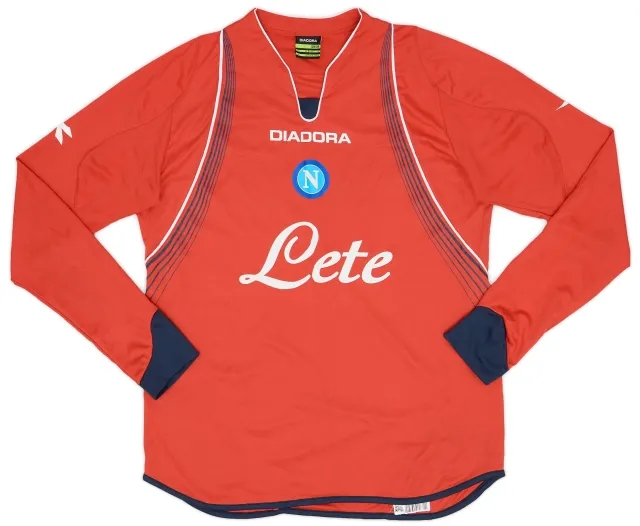 Diadora 2007-08 Napoli Away L/S Shirt - 6/10 - (XL.Boys)