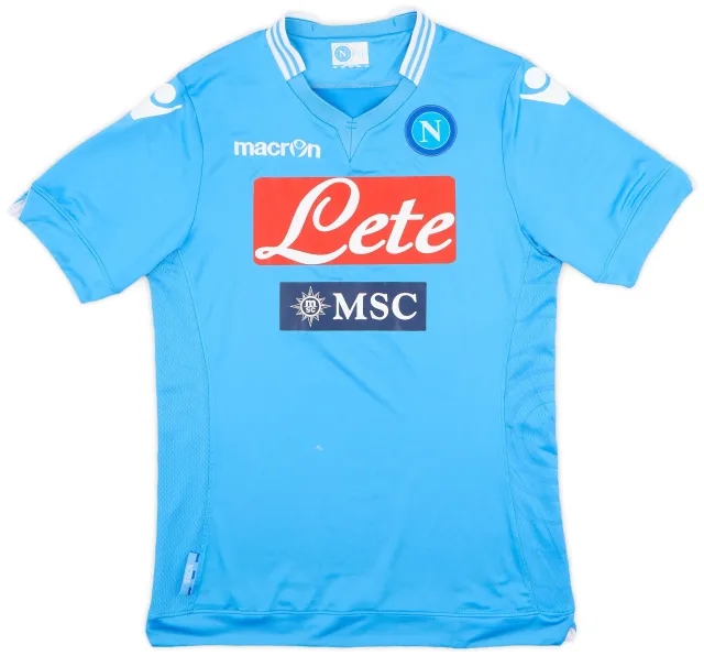 Macron 2013-14 Napoli Home Shirt - 7/10 - (L)