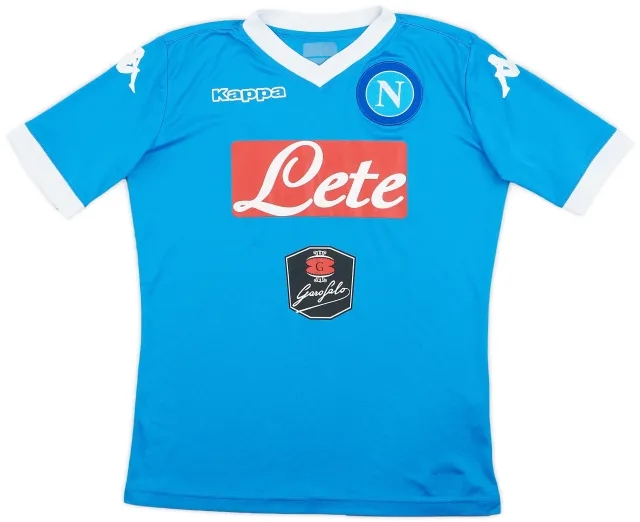 Kappa 2015-16 Napoli Basic Home Shirt - 6/10 - (XL.Boys)
