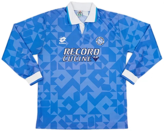 Lotto 1994-96 Napoli Home L/S Shirt - 8/10 - (L)