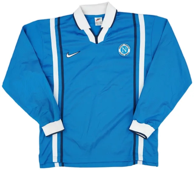 Nike 1997-98 Napoli Player Issue Home L/S Shirt - 9/10 - (M)