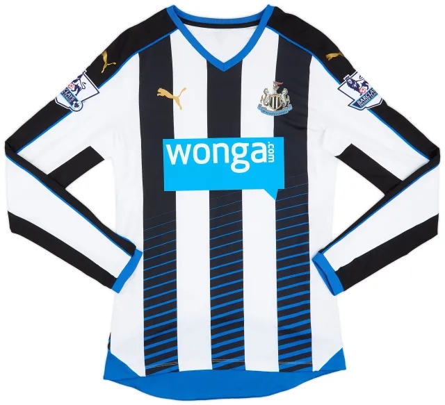 Puma 2015-16 Newcastle Player Issue ACTV Fit Home L/S Shirt - 9/10 - (L)