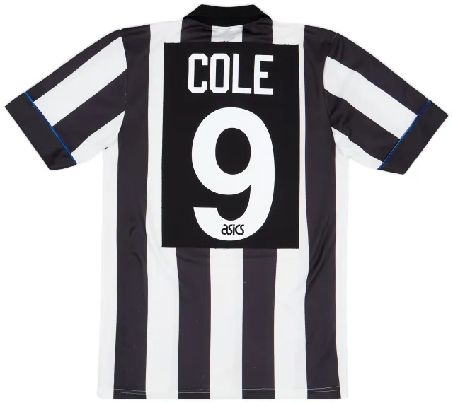 Asics 1993-95 Newcastle Home Shirt Cole #9 - 7/10 - (S)
