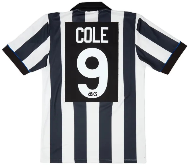 Asics 1993-95 Newcastle Home Shirt Cole #9 - 6/10 - (M)