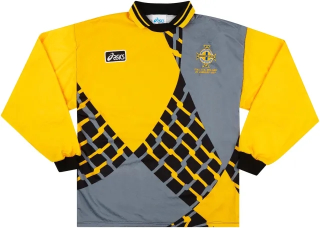 Asics 1997 Northern Ireland Match Issue GK Shirt #12 (Fettis) v Italy