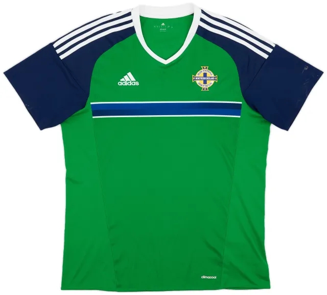 Umbro 2016-17 Northern Ireland Home Shirt - 8/10 - (L)
