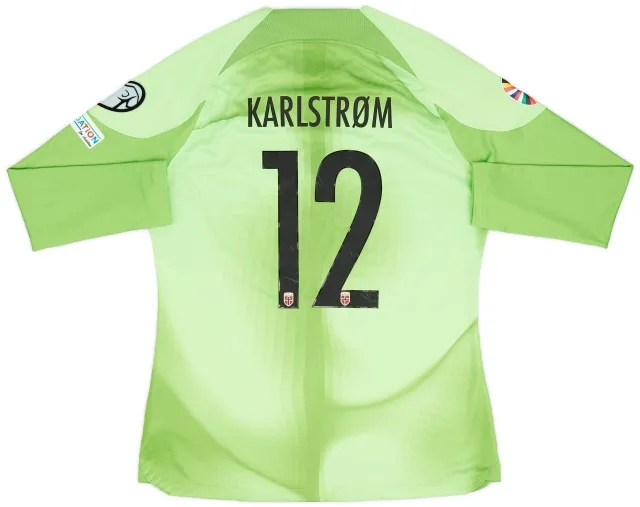Nike 2022-23 Norway Match Issue European Championship GK Shirt Karlstrom #12
