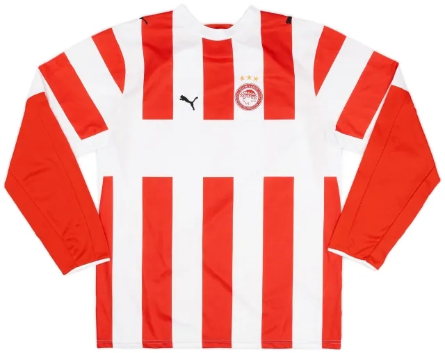 Puma 2006-07 Olympiakos Home L/S Shirt - 8/10 - (L)