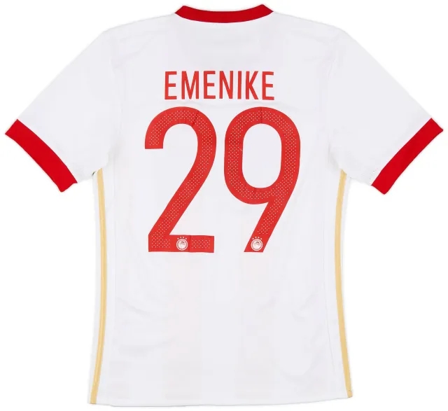 adidas 2017-18 Olympiakos Home Shirt Emenike #29 - 5/10 - (XS)