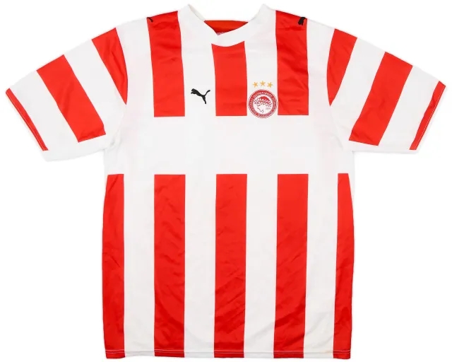Puma 2006-07 Olympiakos Home Shirt - 6/10 - (L)