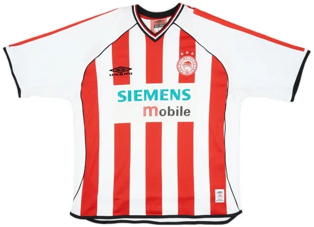 Puma 2001-02 Olympiakos Home Shirt - 6/10 - (XXL)
