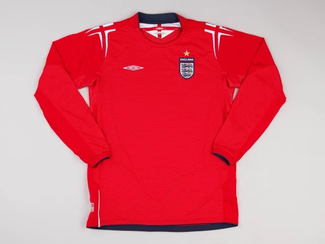 Umbro 2004-06 England Away L/S Shirt - 8/10 - (XL.Boys)
