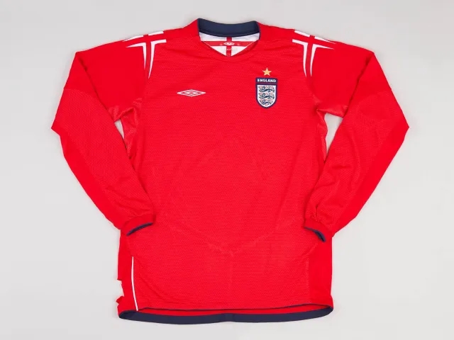 Umbro 2004-06 England Away L/S Shirt - 6/10 - (XL.Boys)