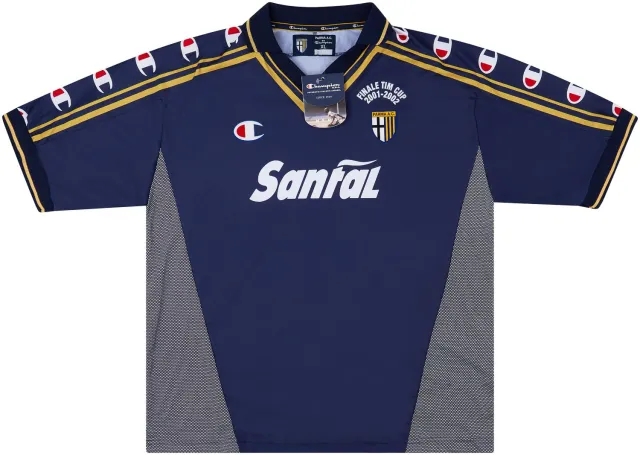 2001-02 Parma 'Signed' Coppa Italia Final Away Shirt *New w/Defects* XL